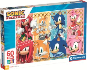 Детски пъзел Clementoni от 60 макси части - Таралежът Соник