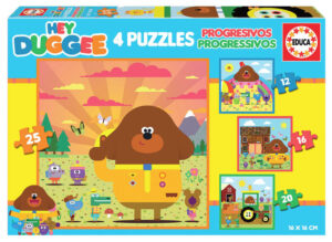 Детски пъзел Educa 4 в 1 - Hey Duggee