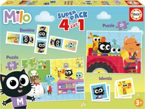 Детски пъзел Educa 4 в 1 - Майло