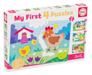 Детски пъзел Educa 4 в 1 - Моята ферма
