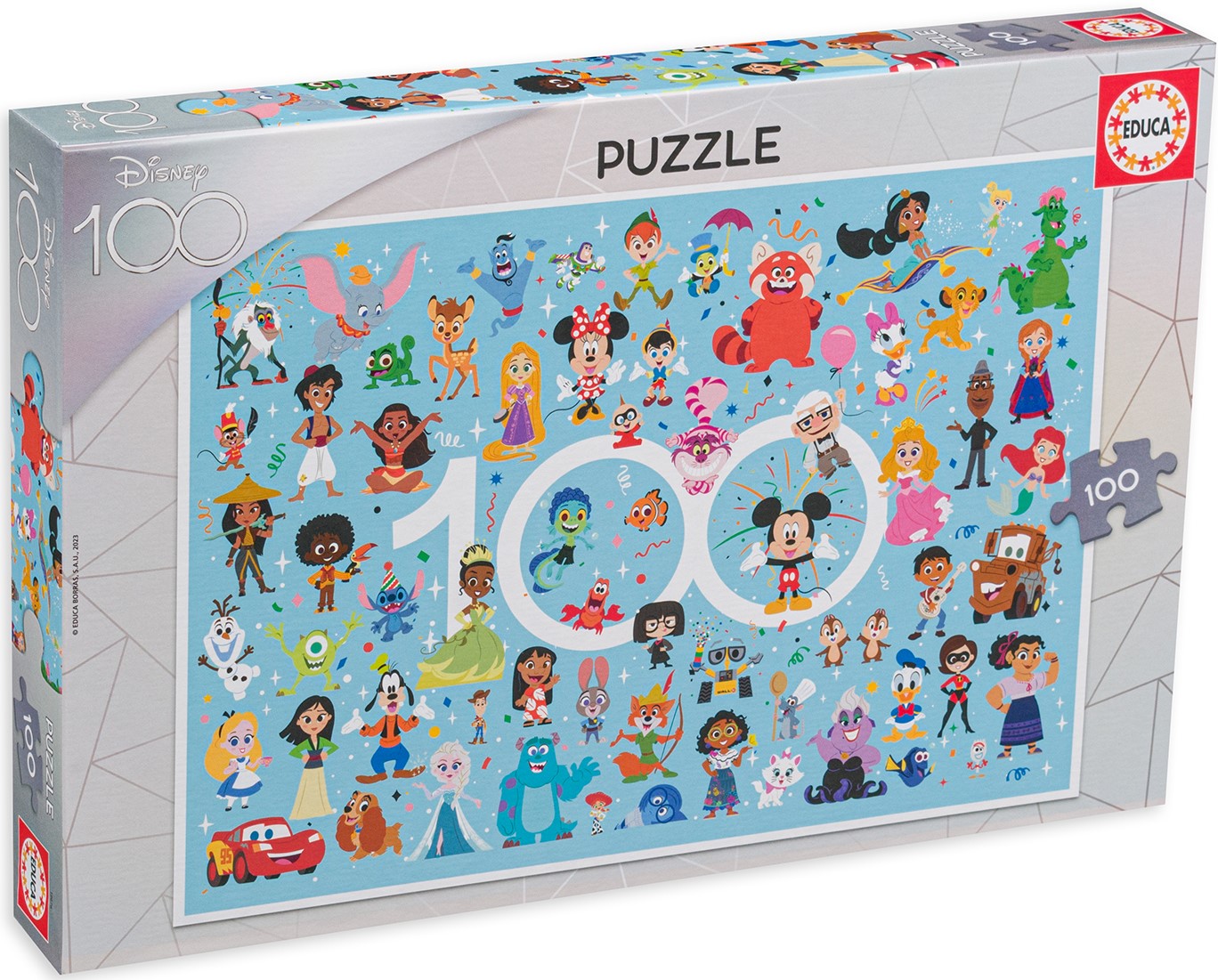 Детски пъзел Educa от 100 части - 100 години Дисни