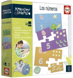 Детски пъзел Educa от 10 х 4 части - Уча цифрите