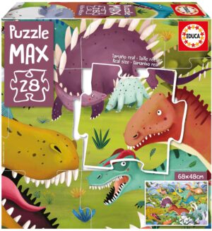 Детски пъзел Educa от 28 макси части - Динозаври
