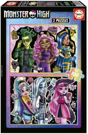Детски пъзел Educa от 2 x 100 части - Monster High
