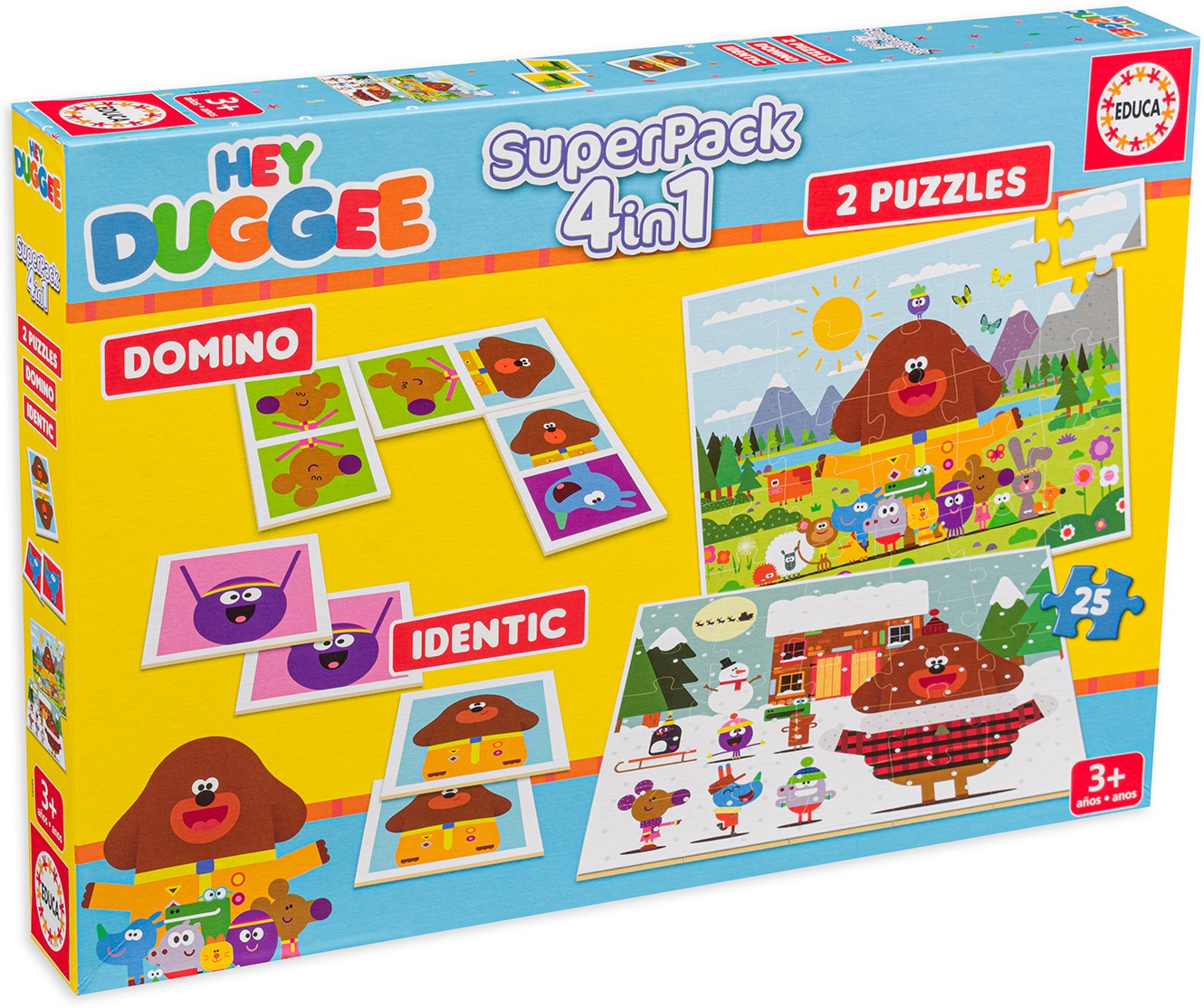 Детски пъзел Educa 4 в 1 - Hey Duggee