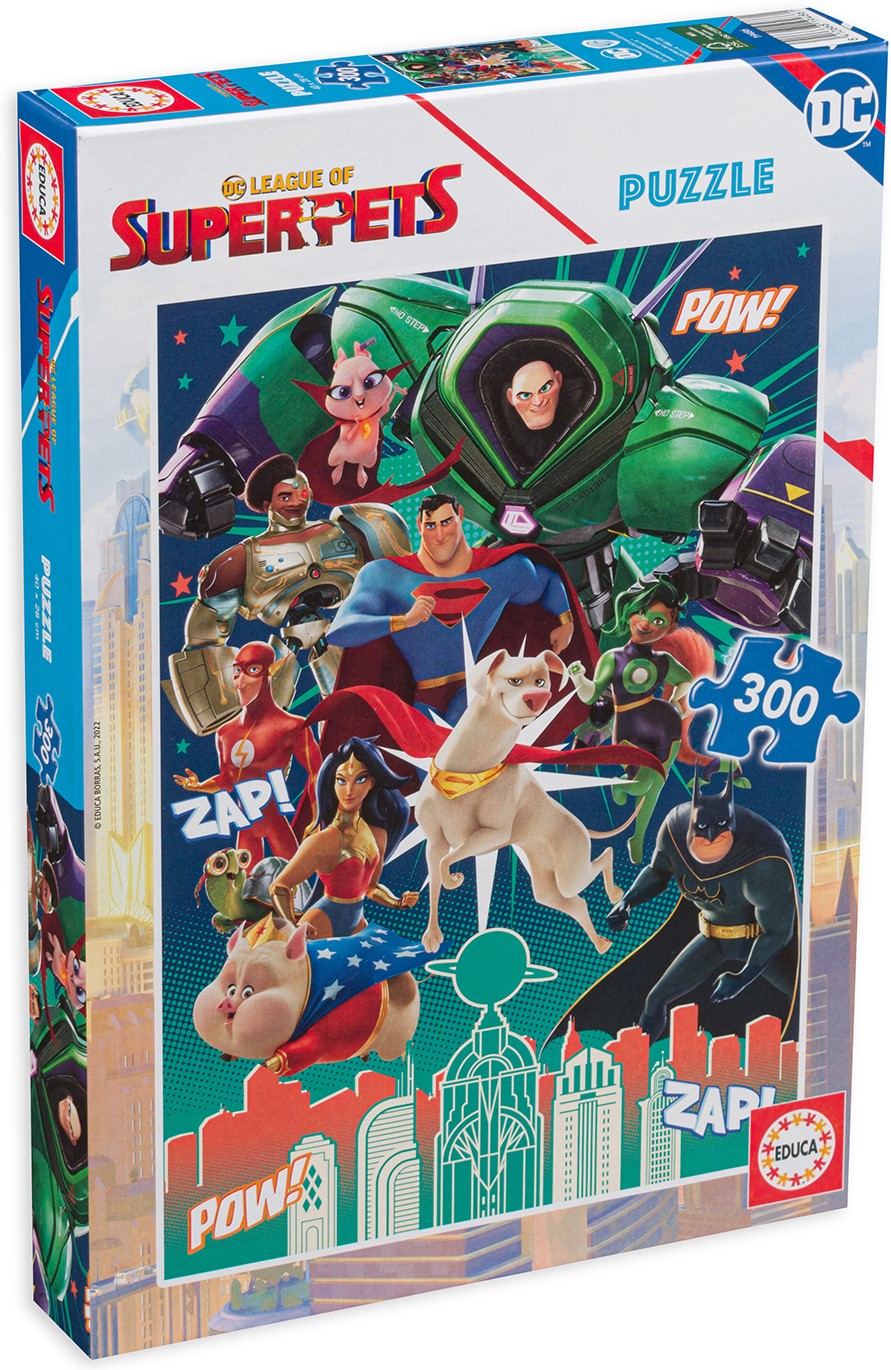 Детски пъзел Educa от 300 части - DC Лига на Суперлюбимци