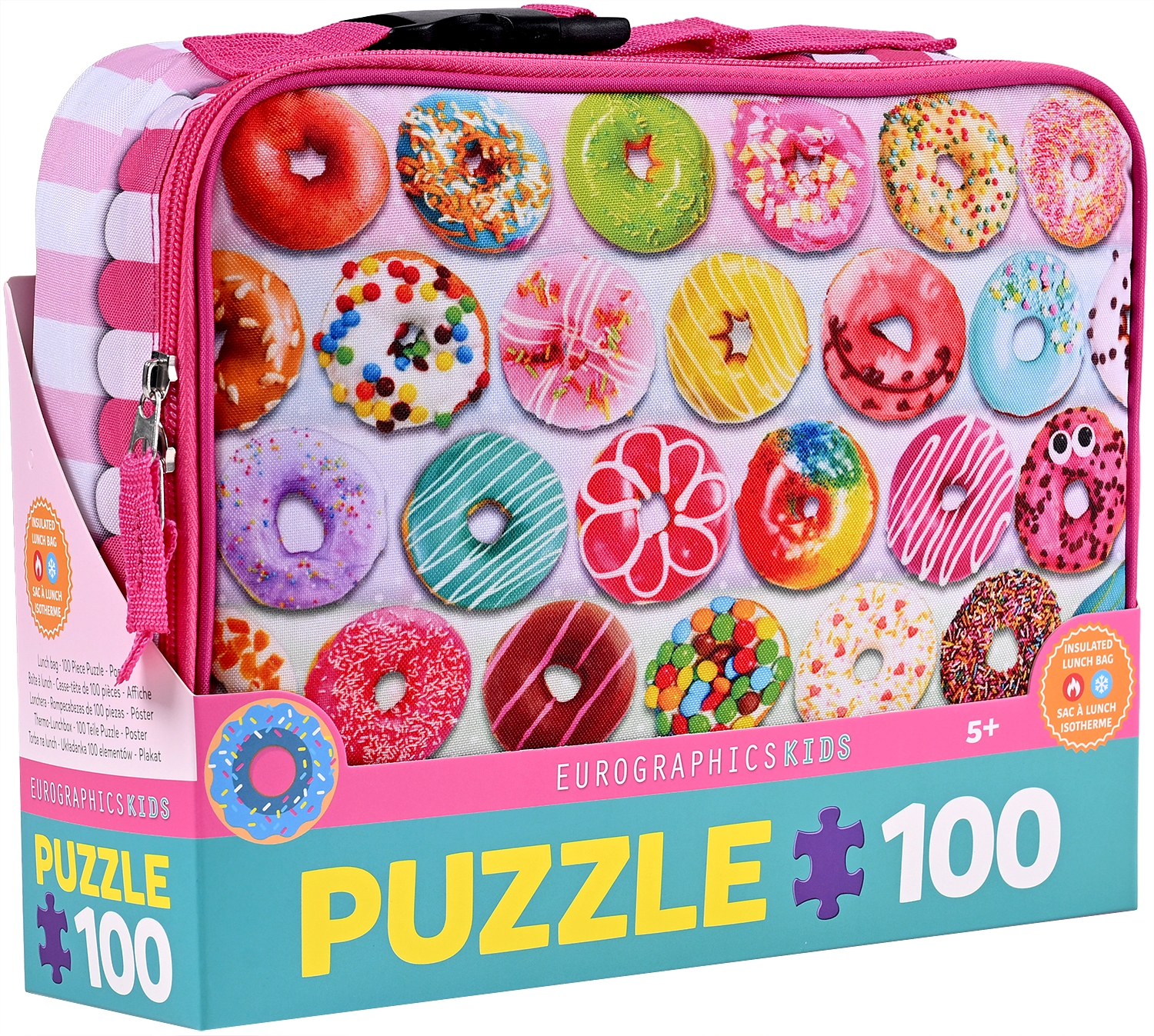 Детски пъзел Eurographics от 100 части - Кутия за обяд "Възхитителни понички"