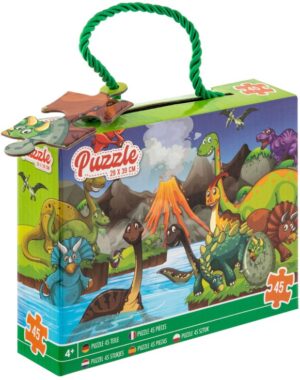 Детски пъзел Grafix от 45 части - Динозаври