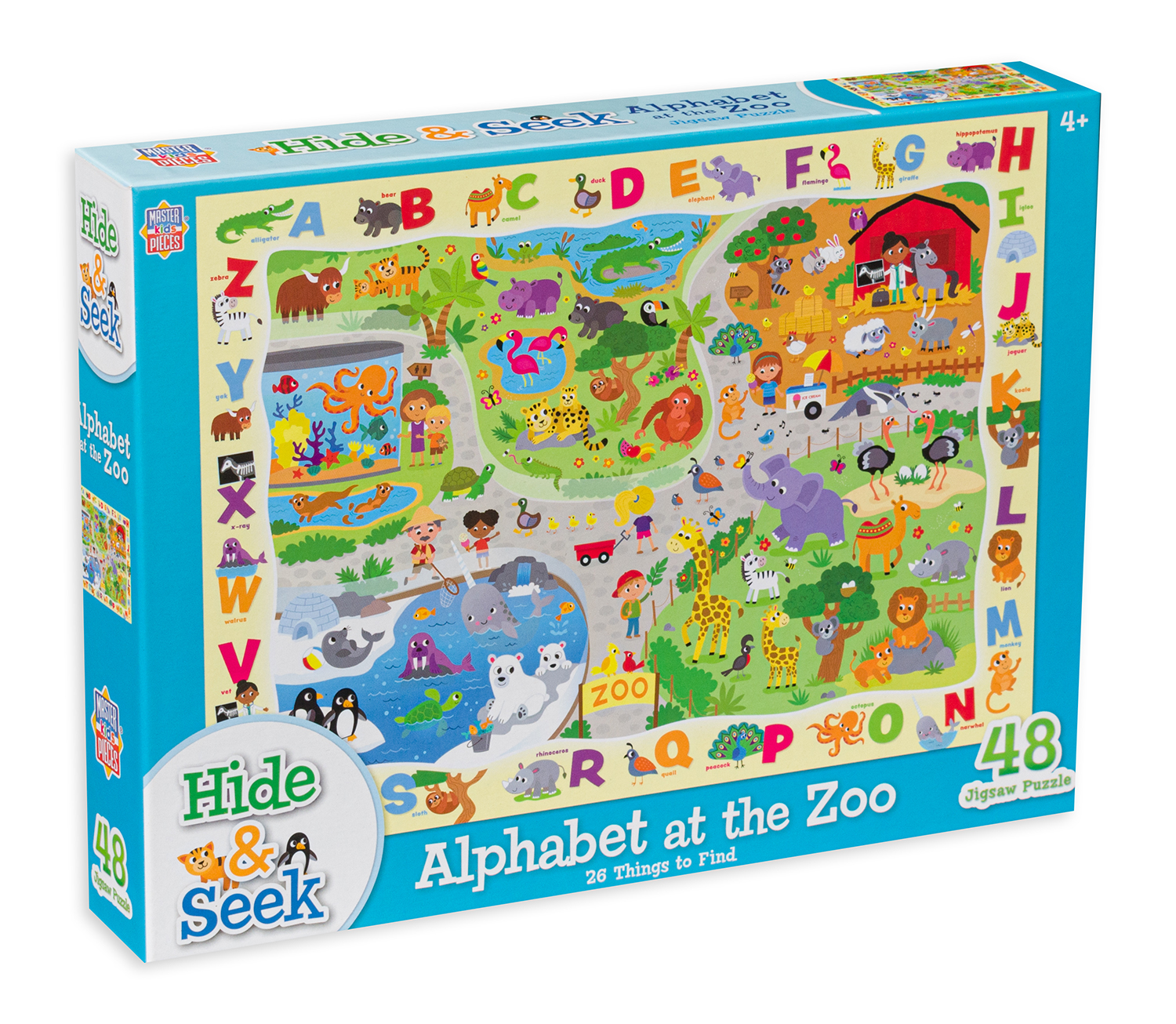 Детски пъзел Master Pieces от 48 части - В зоопарка
