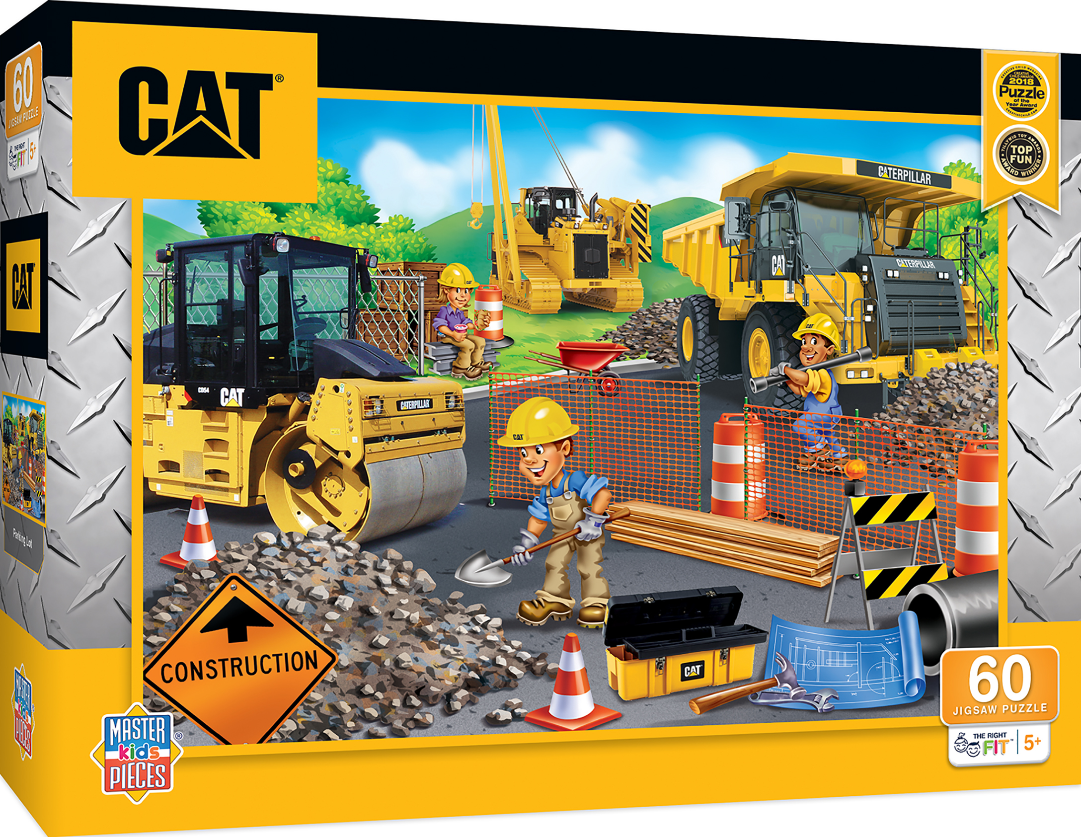 Детски пъзел Master Pieces от 60 XXL части - Строителна площадка