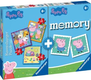 Детски пъзел Ravensburger 3 в 1 - Прасенцето Пепа