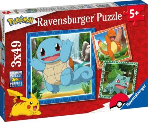 Детски пъзел Ravensburger 3 x 49 части - Покемон