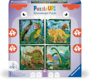 Детски пъзел Ravensburger 4 в 1 - Динозаври