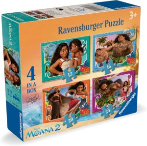 Детски пъзел Ravensburger 4 в 1 - Смелата Ваяна 2 (вариант 2)