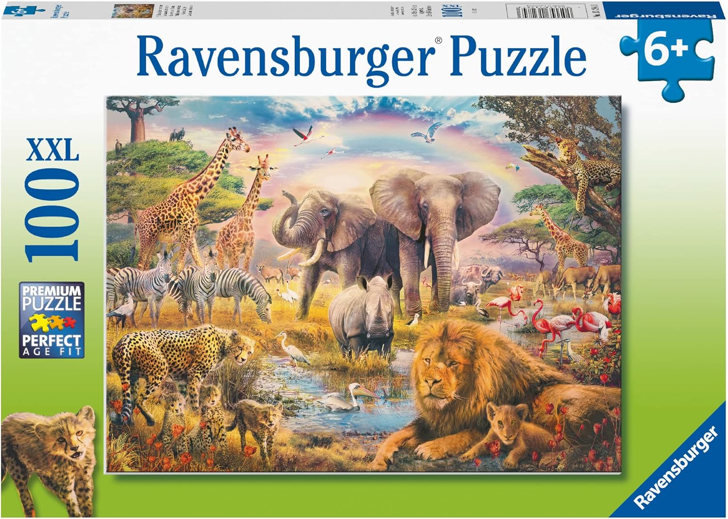 Детски пъзел Ravensburger от 100 XXL части - Африканско сафари