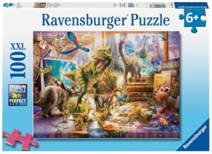 Детски пъзел Ravensburger от 100 XXL части - Динозаврите оживяват