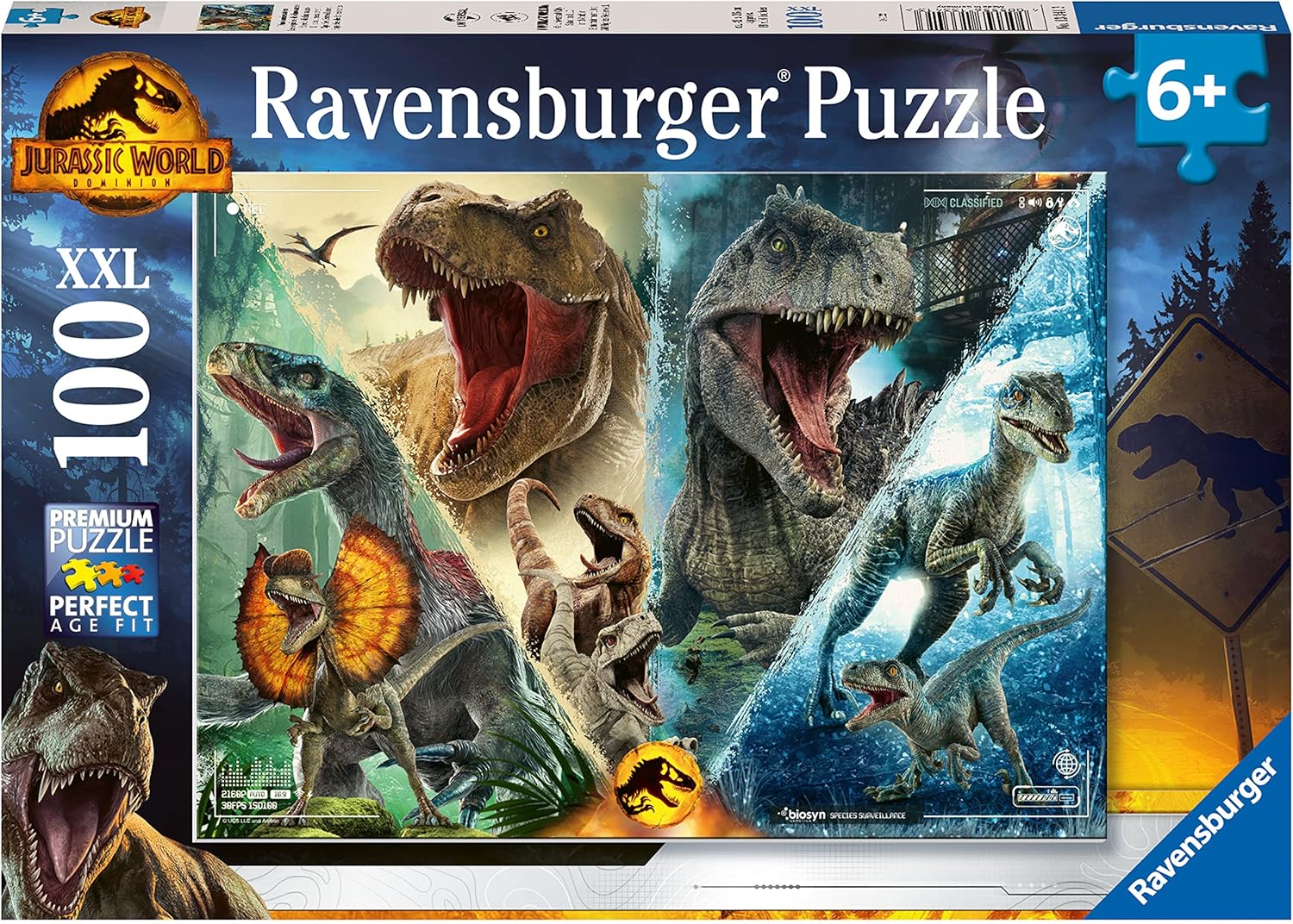 Детски пъзел Ravensburger от 100 XXL части - Господството в Джурасик свят