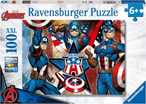 Детски пъзел Ravensburger от 100 XXL части - Капитан Америка
