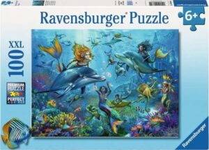 Детски пъзел Ravensburger от 100 XXL части - Подводно приключение
