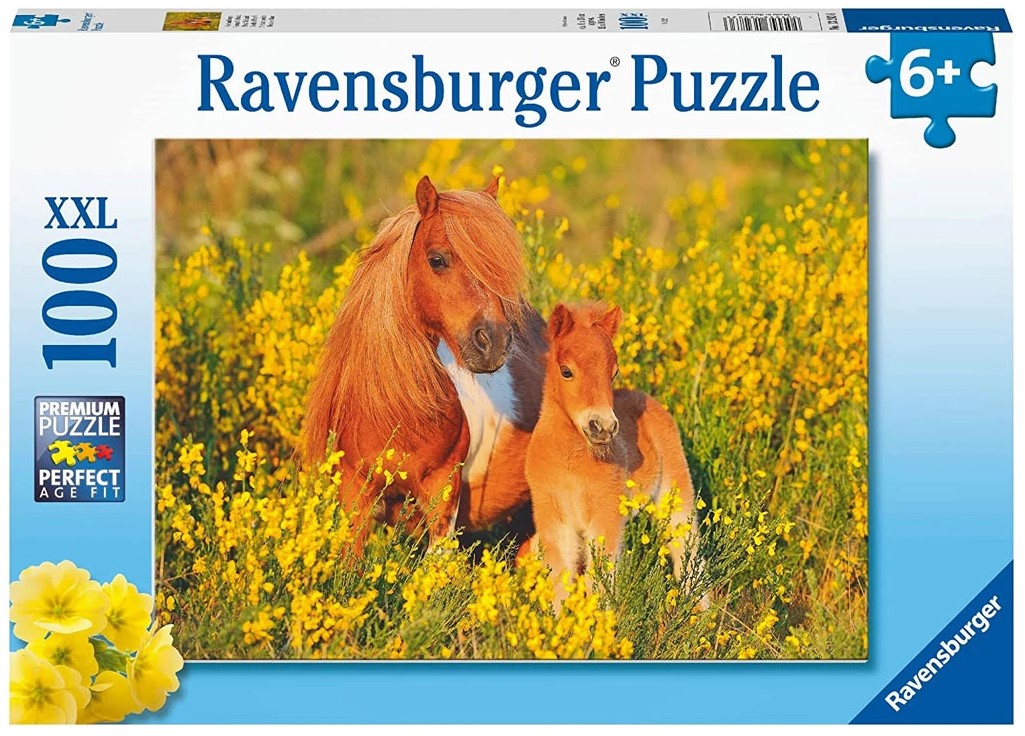 Детски пъзел Ravensburger от 100 XXL части - Шетландско пони