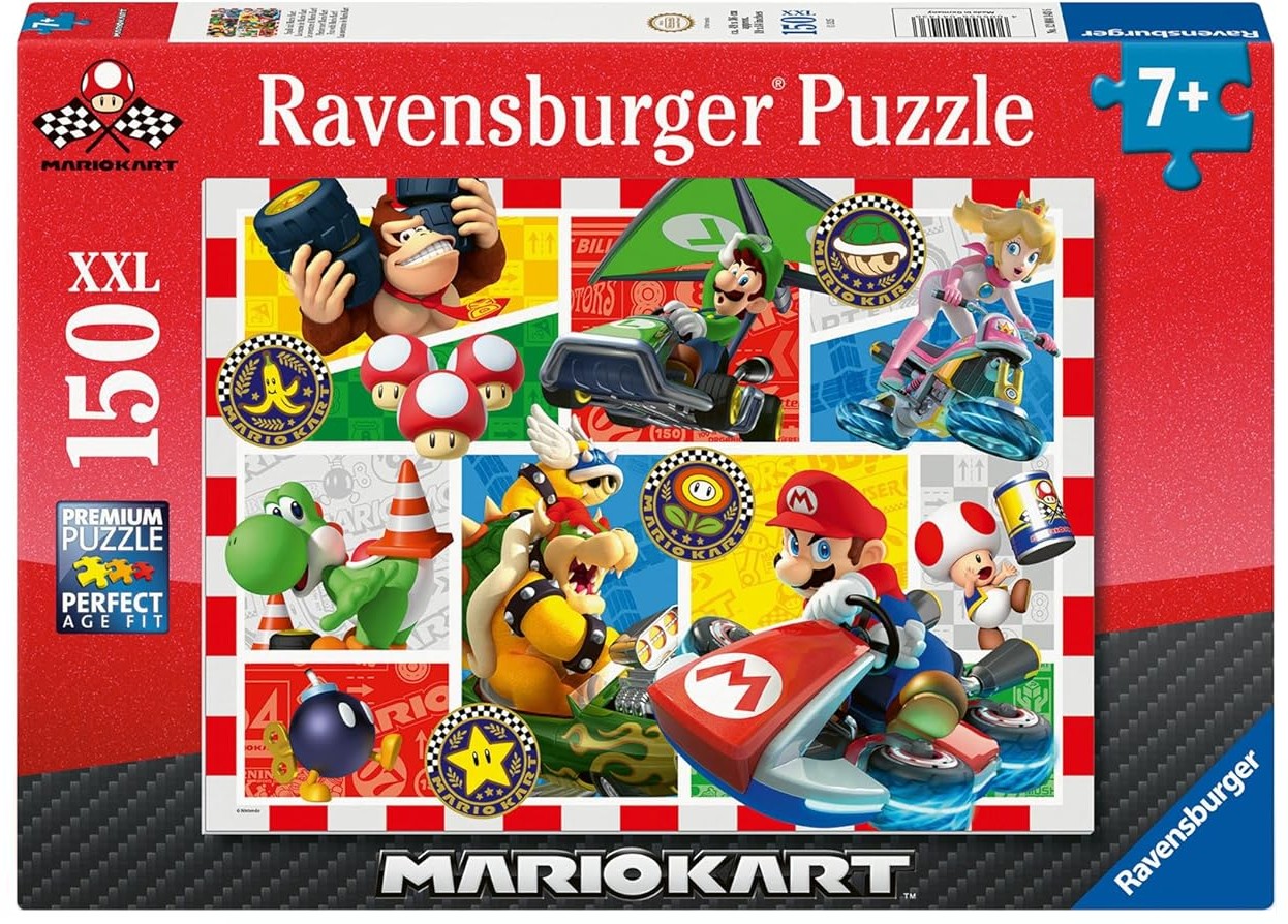 Детски пъзел Ravensburger от 150 XXL части - Марио Карт