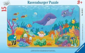 Детски пъзел Ravensburger от 15 части - Малки морски животни