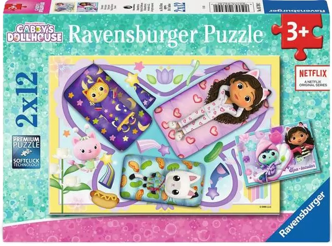 Детски пъзел Ravensburger от 2 х 12 части - Gabby's Dollhouse