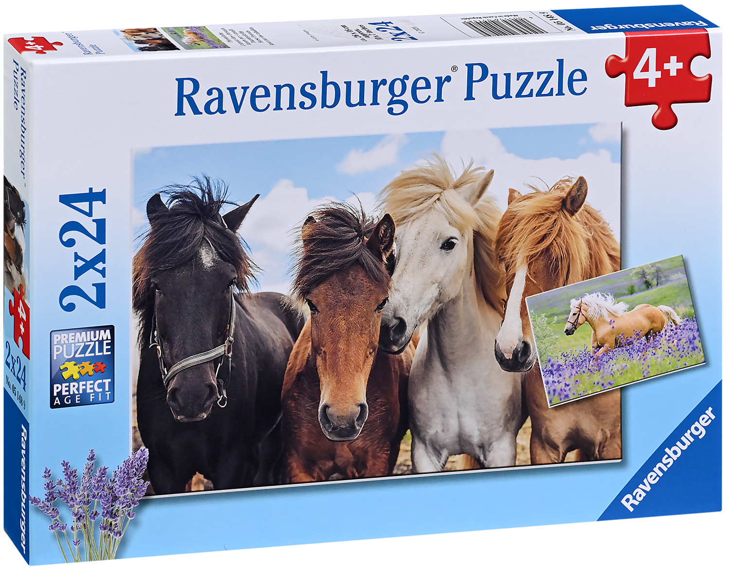 Детски пъзел Ravensburger от 2 x 24 части - Любов към конете