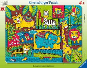 Детски пъзел Ravensburger от 30 части - Животни от джунглата