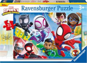 Детски пъзел Ravensburger от 35 части - Спайди и неговите невероятни приятели
