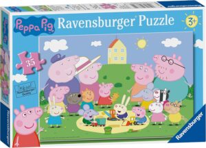 Детски пъзел Ravensburger от 35 части - Забавление под слънцето с Пепа Пиг