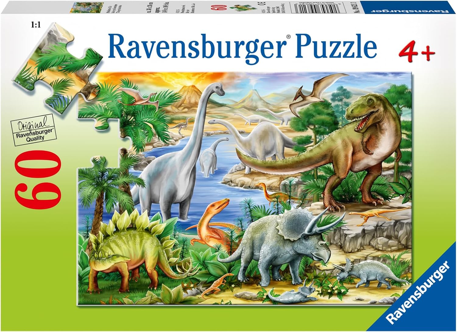 Детски пъзел Ravensburger от 60 части - Праисторически живот