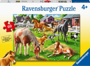Детски пъзел Ravensburger от 60 части - Щастливи коне
