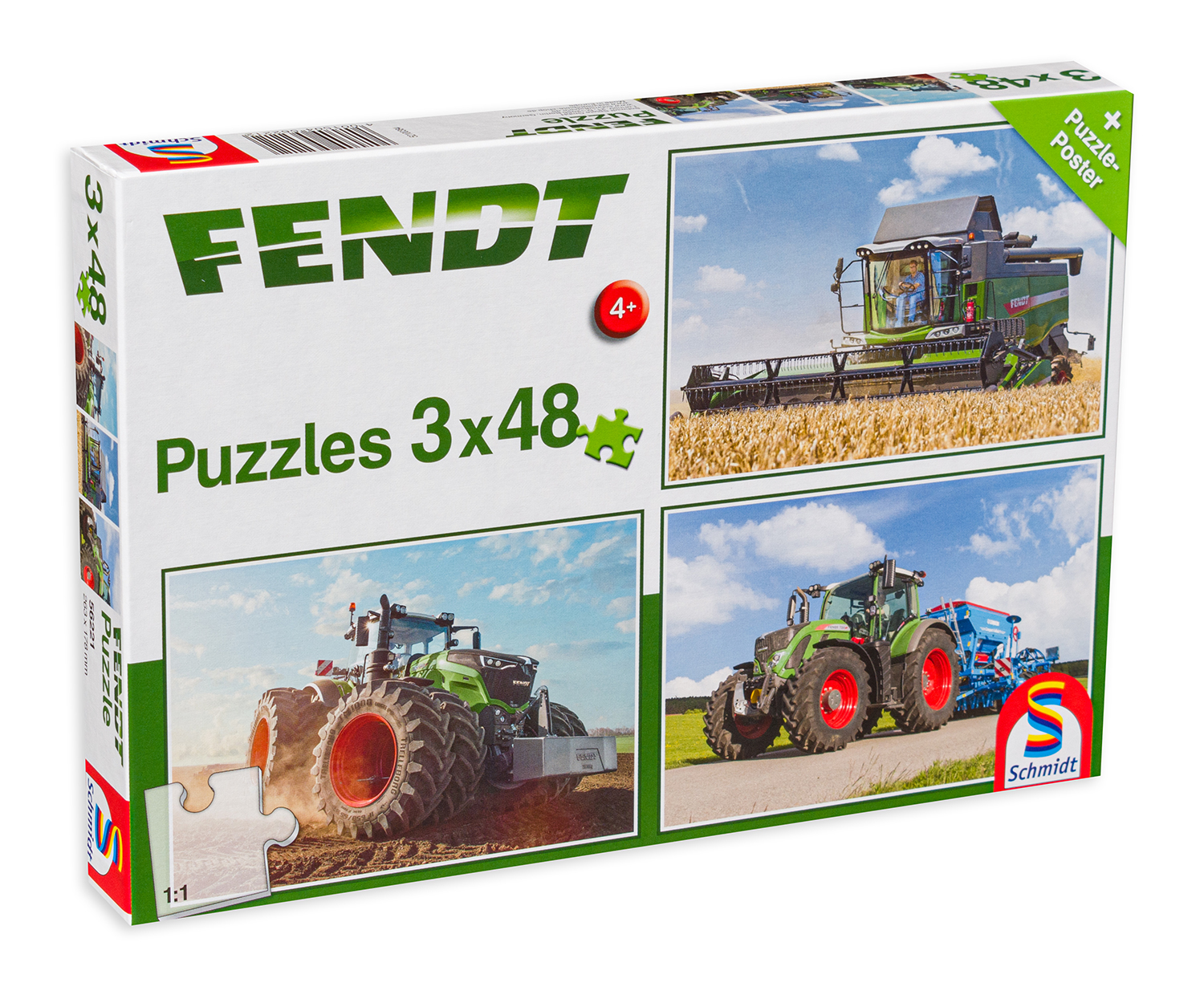 Детски пъзел Schmidt 3 в 1 - Работа на полето
