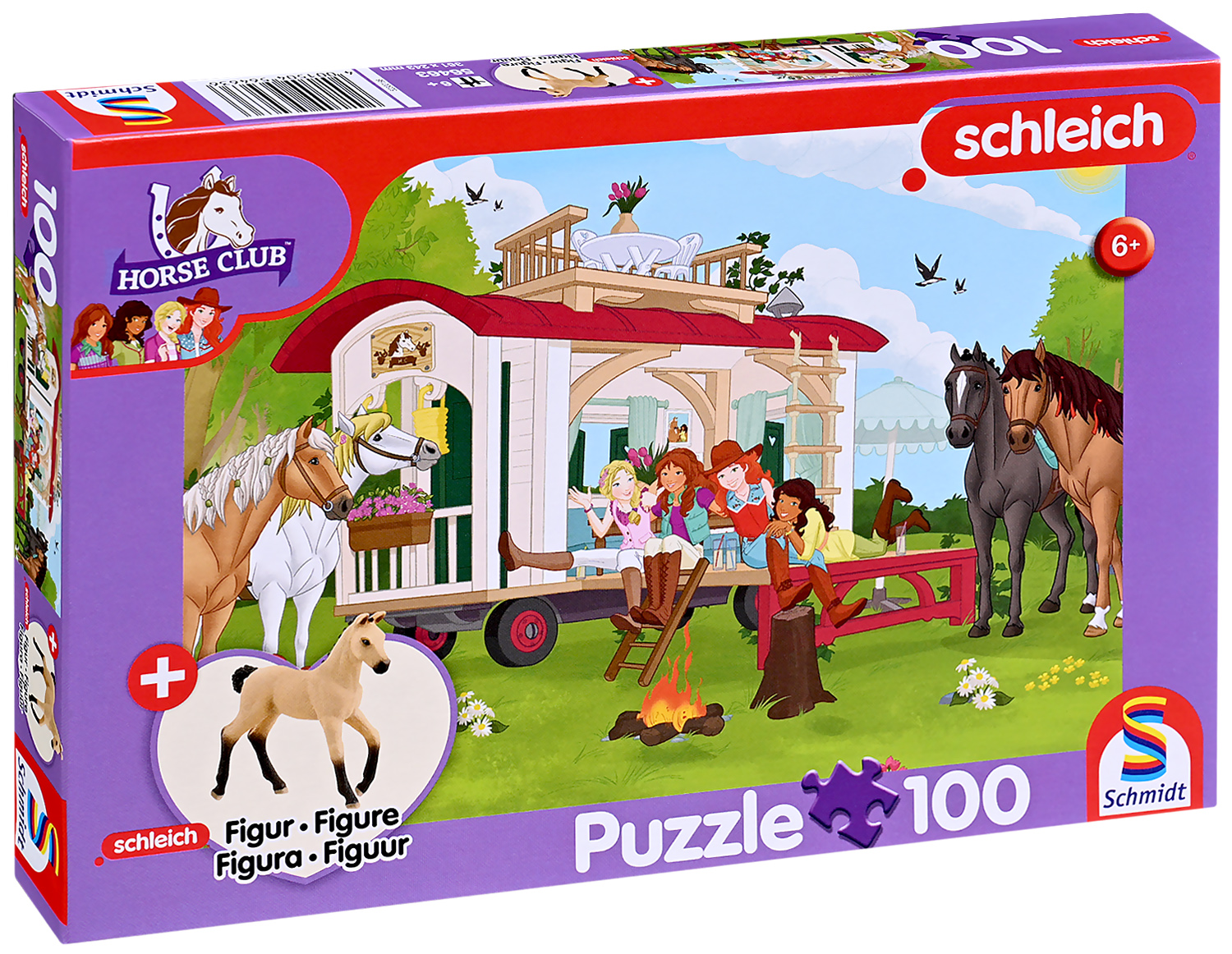 Детски пъзел Schmidt от 100 части - Лагерен огън край караваната