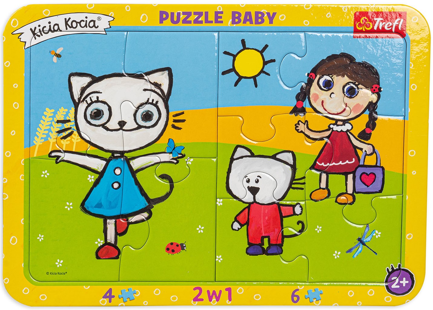 Детски пъзел Trefl 2 в 1 - Забавленията на Кити Кит