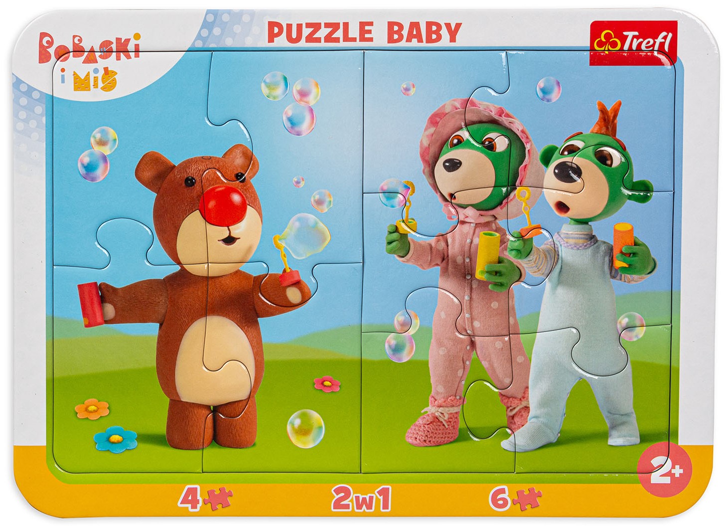 Детски пъзел Trefl 2 в 1 - Забавните герои на Трефлик