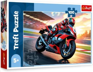 Детски пъзел Trefl от 100 части - Бърз мотоциклет