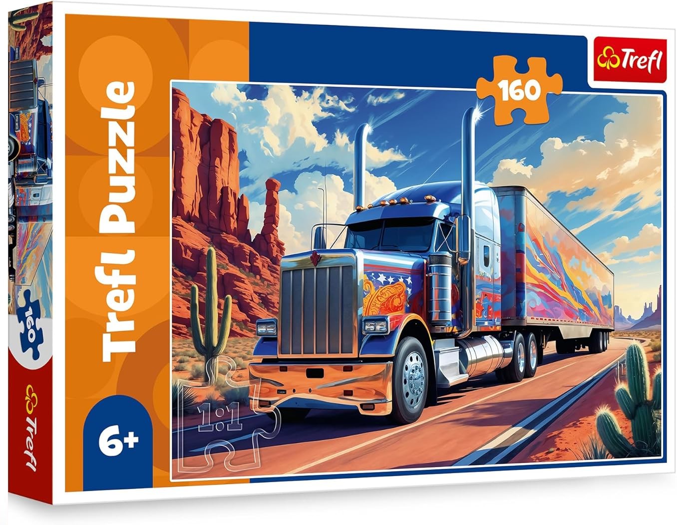 Детски пъзел Trefl от 160 части - Камион на пътя