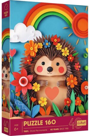 Детски пъзел Trefl от 160 части - Малък таралеж