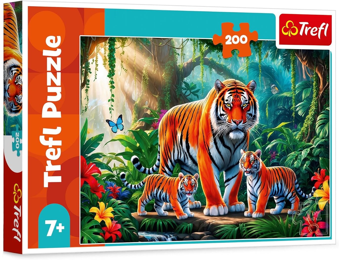 Детски пъзел Trefl от 200 части - Навиците на тигрите