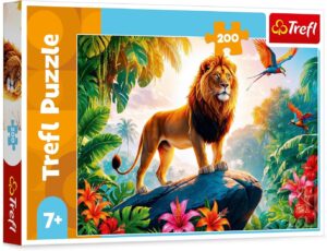 Детски пъзел Trefl от 200 части - Царят на джунглата