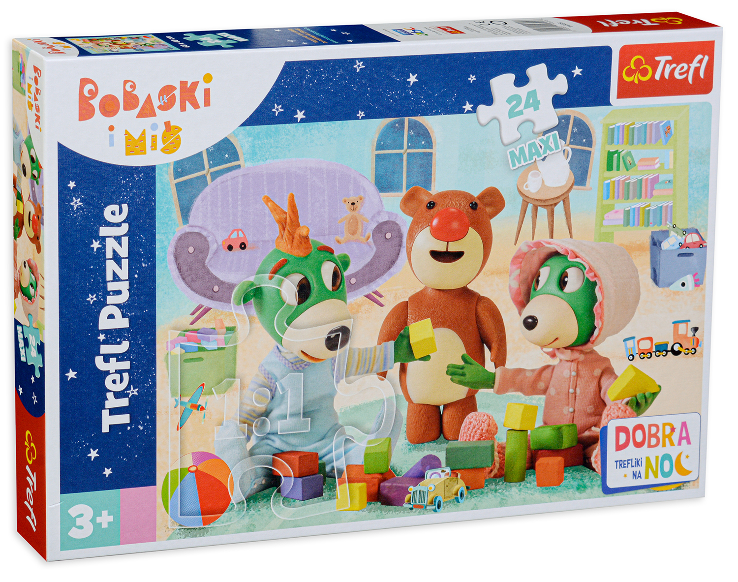 Пъзел Trefl от 24 макси части -  Игри преди сън, Семейство Трефлик