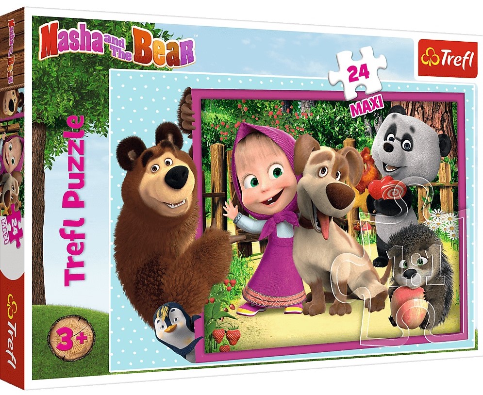 Пъзел Trefl от 24 макси части - Маша и Мечока