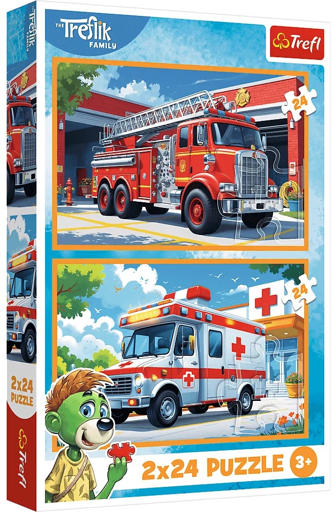 Детски пъзел Trefl от 2 x 24 части - В страната на радостта