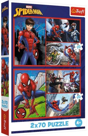 Детски пъзел Trefl от 2 x 70 части - Истории за Спайдърмен