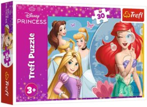 Детски пъзел Trefl от 30 части - Прекрасен ден за принцеси