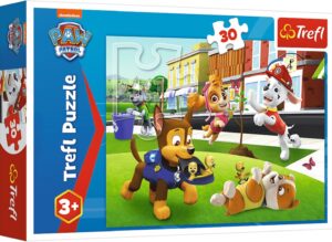 Детски пъзел Trefl от 30 части - Пес патрул, кученца в действие