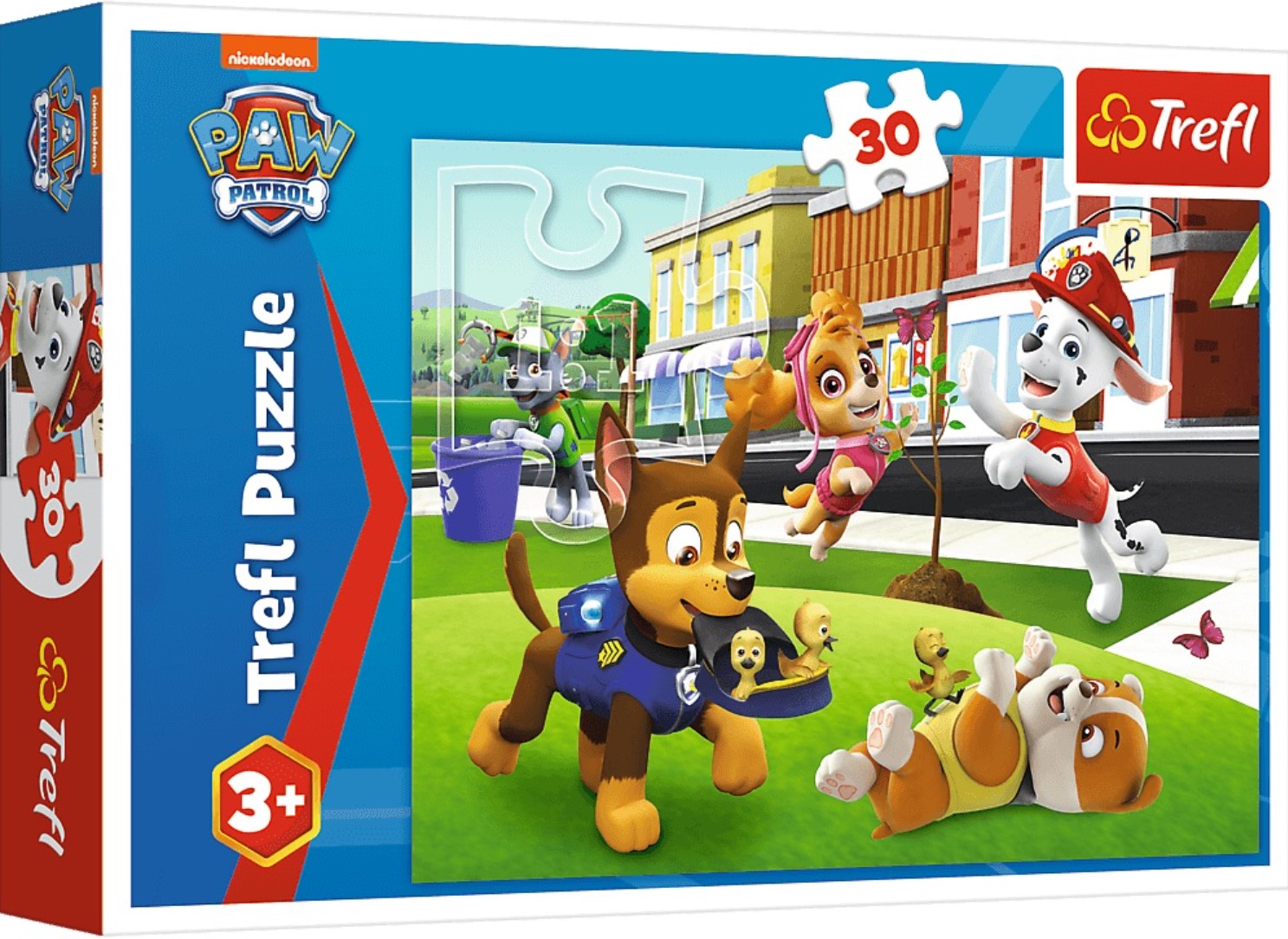 Детски пъзел Trefl от 30 части - Пес патрул, кученца в действие