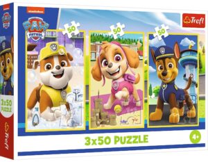 Детски пъзел Trefl от 3 x 50 части - Пес патрул